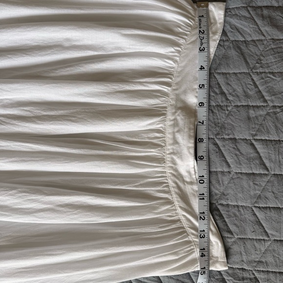 GAP White cotton Midi Skirt with Lace Hem, cottage core, coastal grandma, - Picture 8 of 10